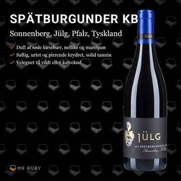 2018 Spätburgunder KB Sonnenberg, Weingut Jülg, Pfalz, Tyskland